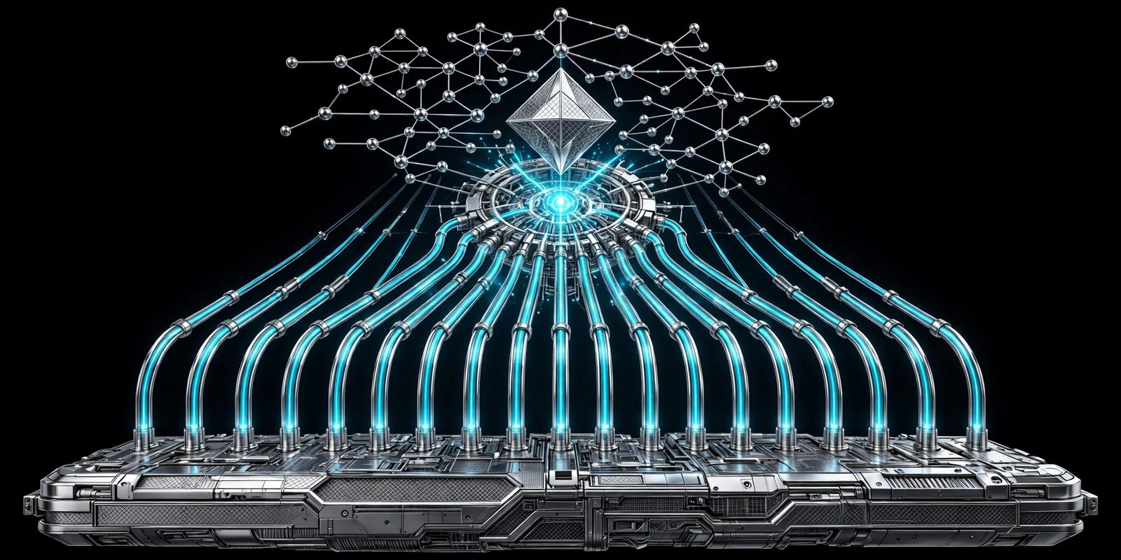 Cornerstone architecture — chrome foundation platform with 17 channels converging into the cognitive hub